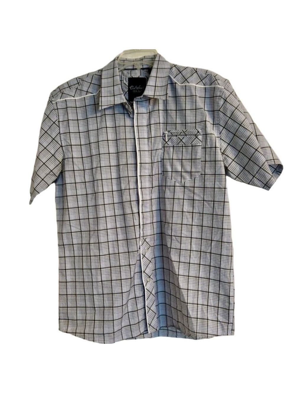 Civil Society Blue & Gray Plaid Button-Down Shirt Men’s XL Cotton